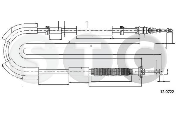 Cavo comando, freno stazionamento STC T481368