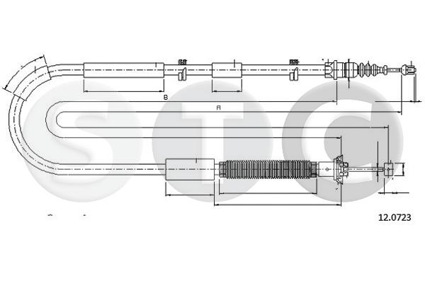 Cavo comando, freno stazionamento STC T481369