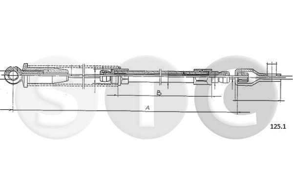 Cavo comando motorino d'avviamento STC T481570