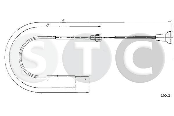 Cavo comando motorino d'avviamento STC T481572