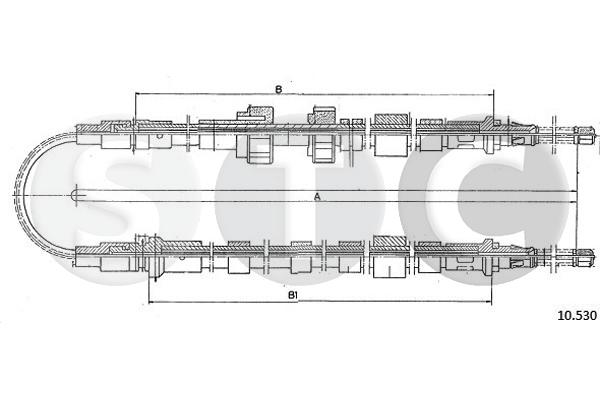 Cavo comando, freno stazionamento STC T481761