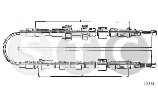 Cavo comando, freno stazionamento STC T481764