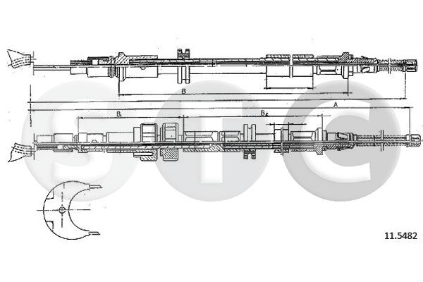 Cavo comando, freno stazionamento STC T481778
