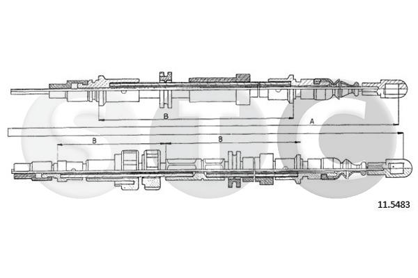 Cavo comando, freno stazionamento STC T481779