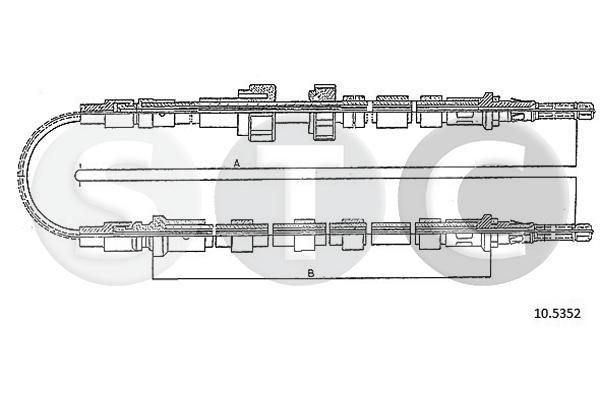 Cavo comando, freno stazionamento STC T481781