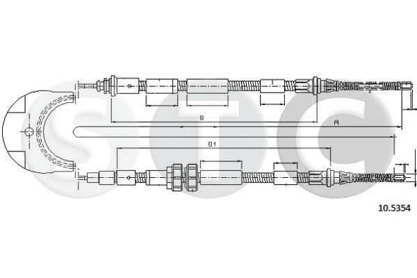 Cavo comando, freno stazionamento STC T481794