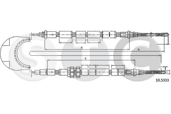 Cavo comando, freno stazionamento STC T481795