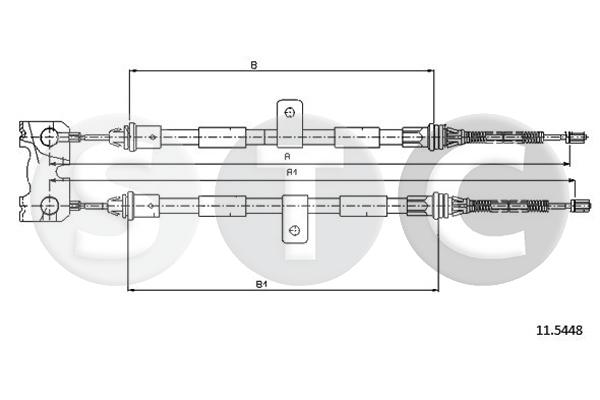 Cavo comando, freno stazionamento STC T481812