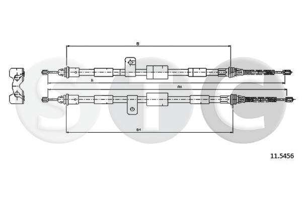 Cavo comando, freno stazionamento STC T481823
