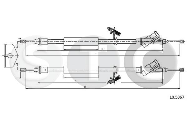 Cavo comando, freno stazionamento STC T481828