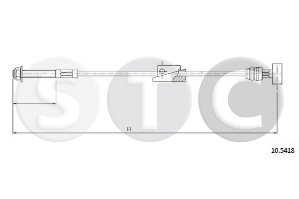 Cavo comando, freno stazionamento STC T481836