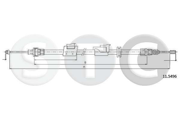 Cavo comando, freno stazionamento STC T481849