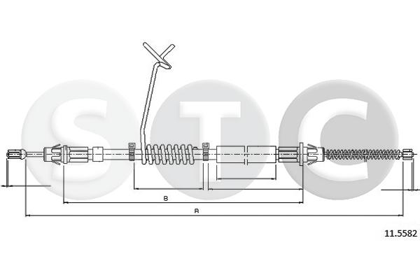 Cavo comando, freno stazionamento STC T481855