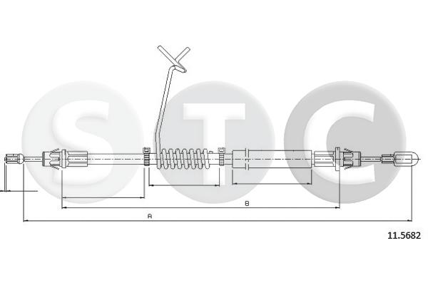 Cavo comando, freno stazionamento STC T481857