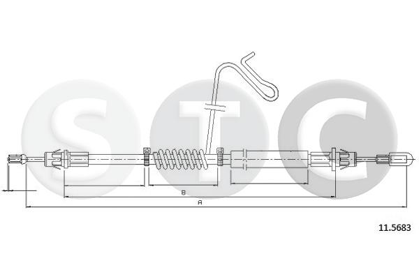 Cavo comando, freno stazionamento STC T481858