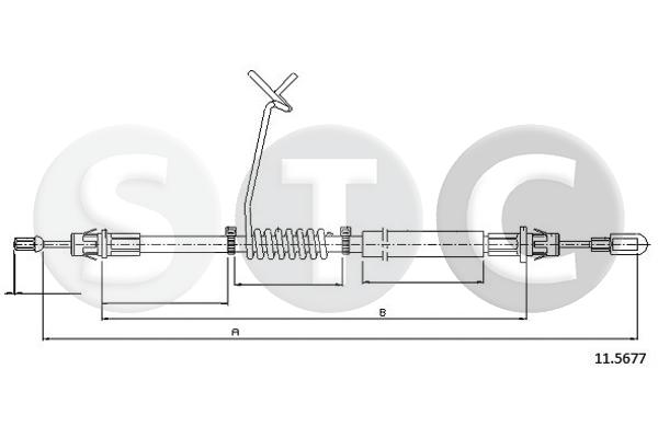 Cavo comando, freno stazionamento STC T481866