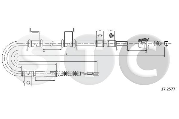 Cavo comando, freno stazionamento STC T482006