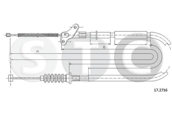 Cavo comando, freno stazionamento STC T482017