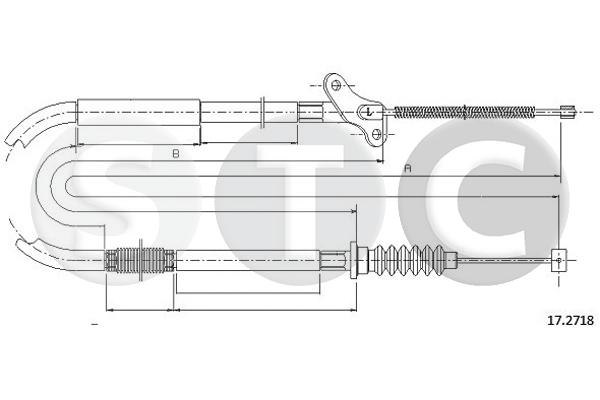 Cavo comando, freno stazionamento STC T482018