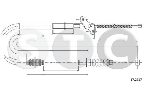 Cavo comando, freno stazionamento STC T482020