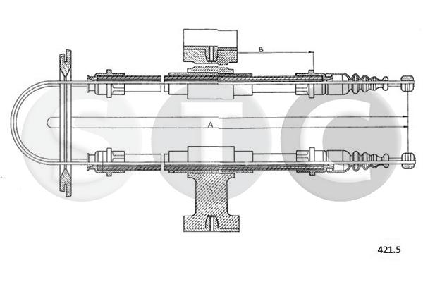 Cavo comando, freno stazionamento STC T482089