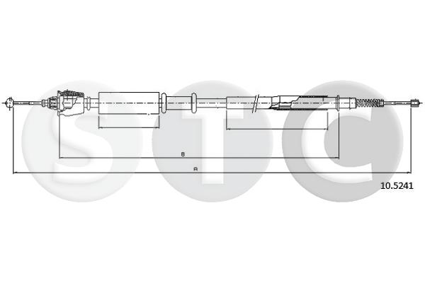 Cavo comando, freno stazionamento STC T482179