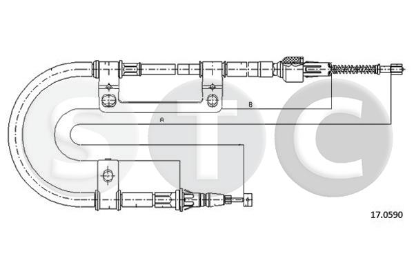 Cavo comando, freno stazionamento STC T482210
