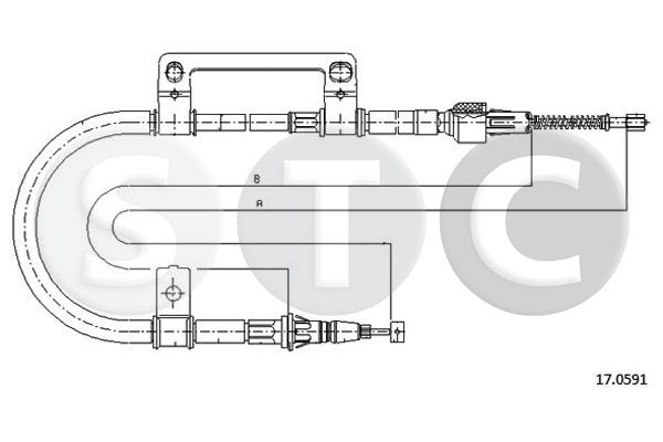 Cavo comando, freno stazionamento STC T482211