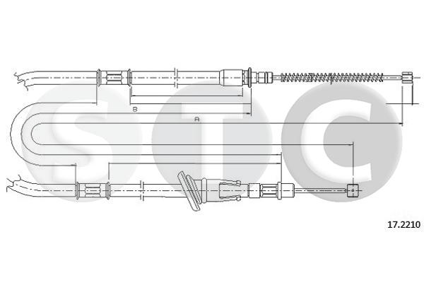 Cavo comando, freno stazionamento STC T482259