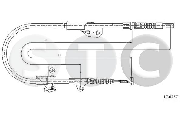 Cavo comando, freno stazionamento STC T482323