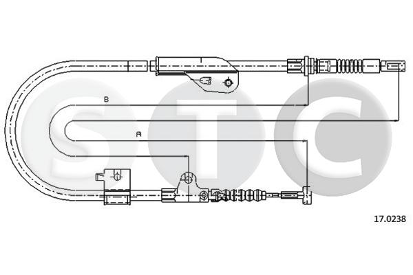Cavo comando, freno stazionamento STC T482324
