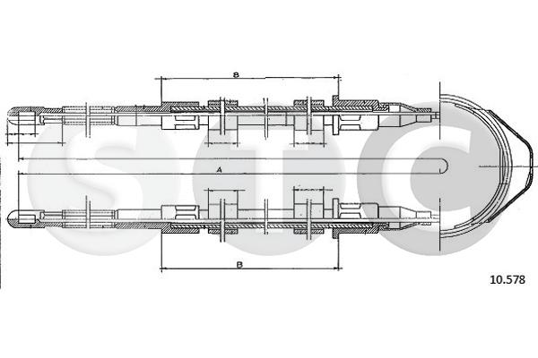 Cavo comando, freno stazionamento STC T482475