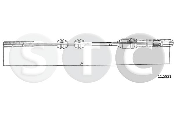 Cavo comando, freno stazionamento STC T482495