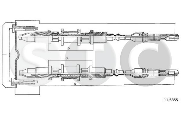 Cavo comando, freno stazionamento STC T482499
