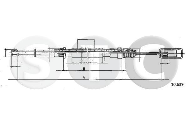 Cavo comando, freno stazionamento STC T482794