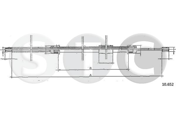 Cavo comando, freno stazionamento STC T482989