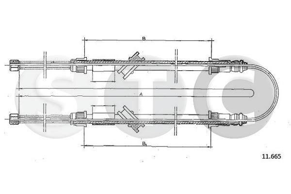 Cavo comando, freno stazionamento STC T483006