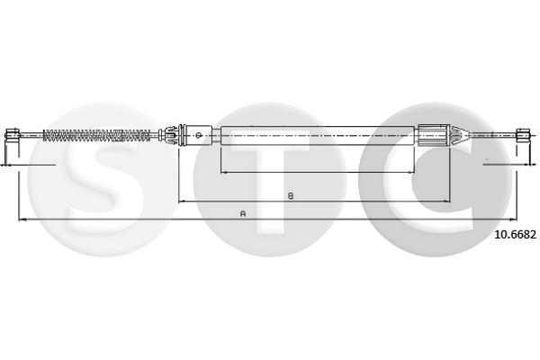 Cavo comando, freno stazionamento STC T483071