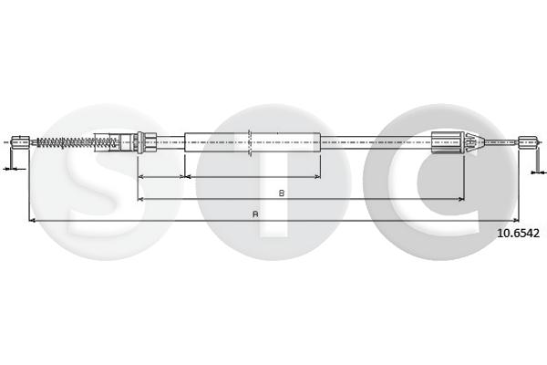 Cavo comando, freno stazionamento STC T483073