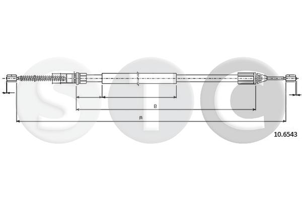 Cavo comando, freno stazionamento STC T483074