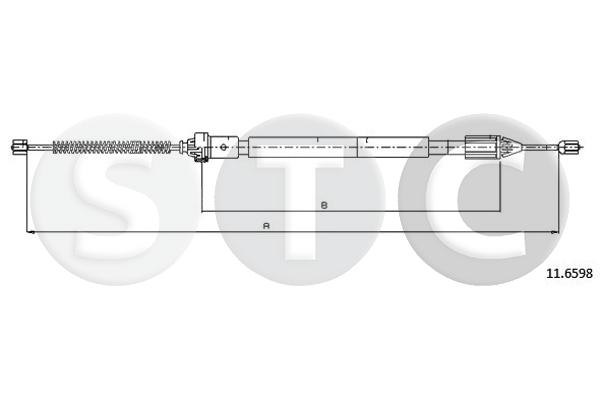 Cavo comando, freno stazionamento STC T483082