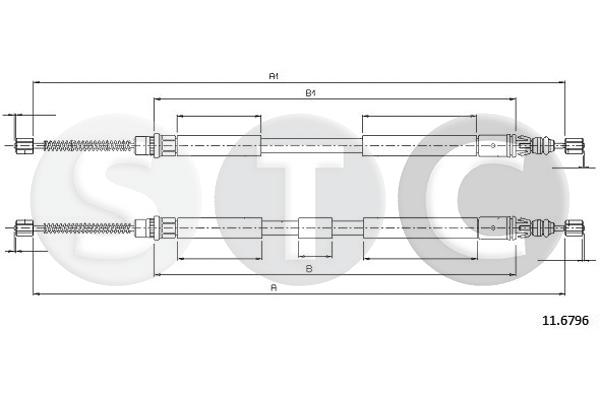 Cavo comando, freno stazionamento STC T483083