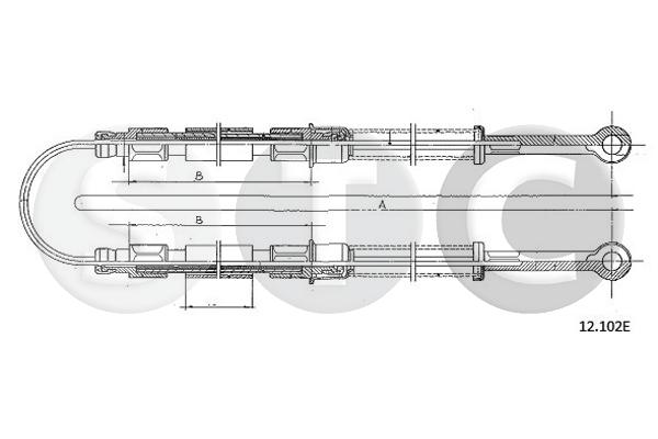 Cavo comando, freno stazionamento STC T483243