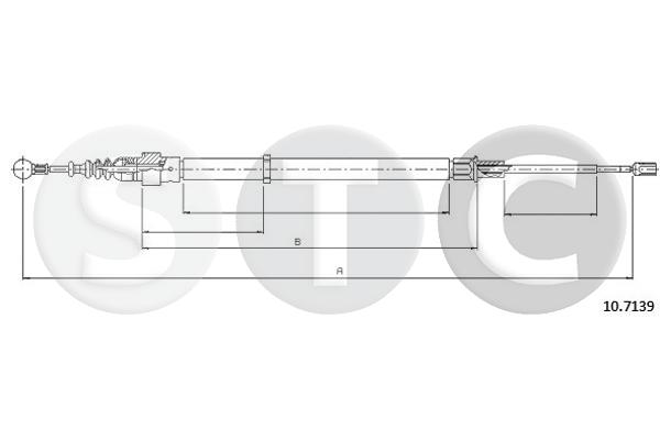 Cavo comando, freno stazionamento STC T483251