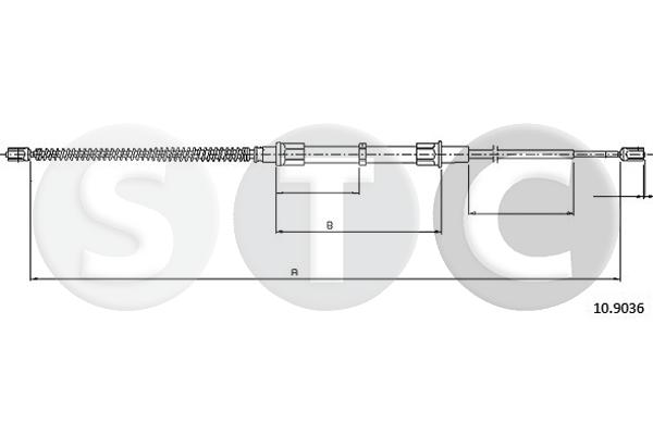Cavo comando, freno stazionamento STC T483286