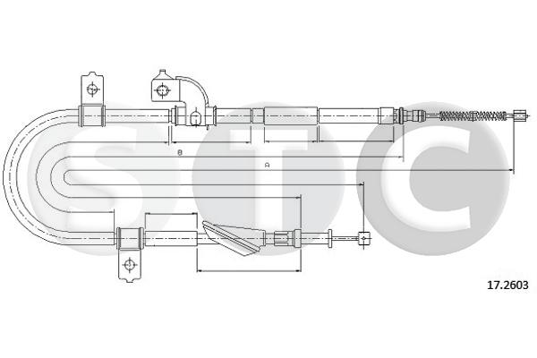 Cavo comando, freno stazionamento STC T483301