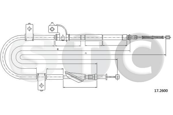 Cavo comando, freno stazionamento STC T483304