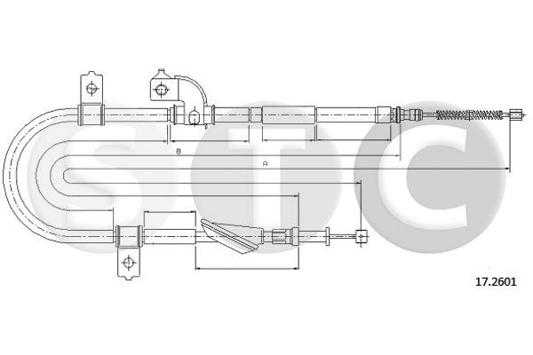 Cavo comando, freno stazionamento STC T483305