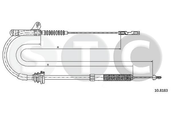 Cavo comando, freno stazionamento STC T483569