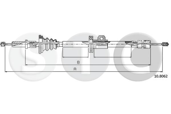 Cavo comando, freno stazionamento STC T483573